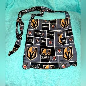 Handmade Vegas Golden Knights cloth bag/purse w/magnetic medal clasp